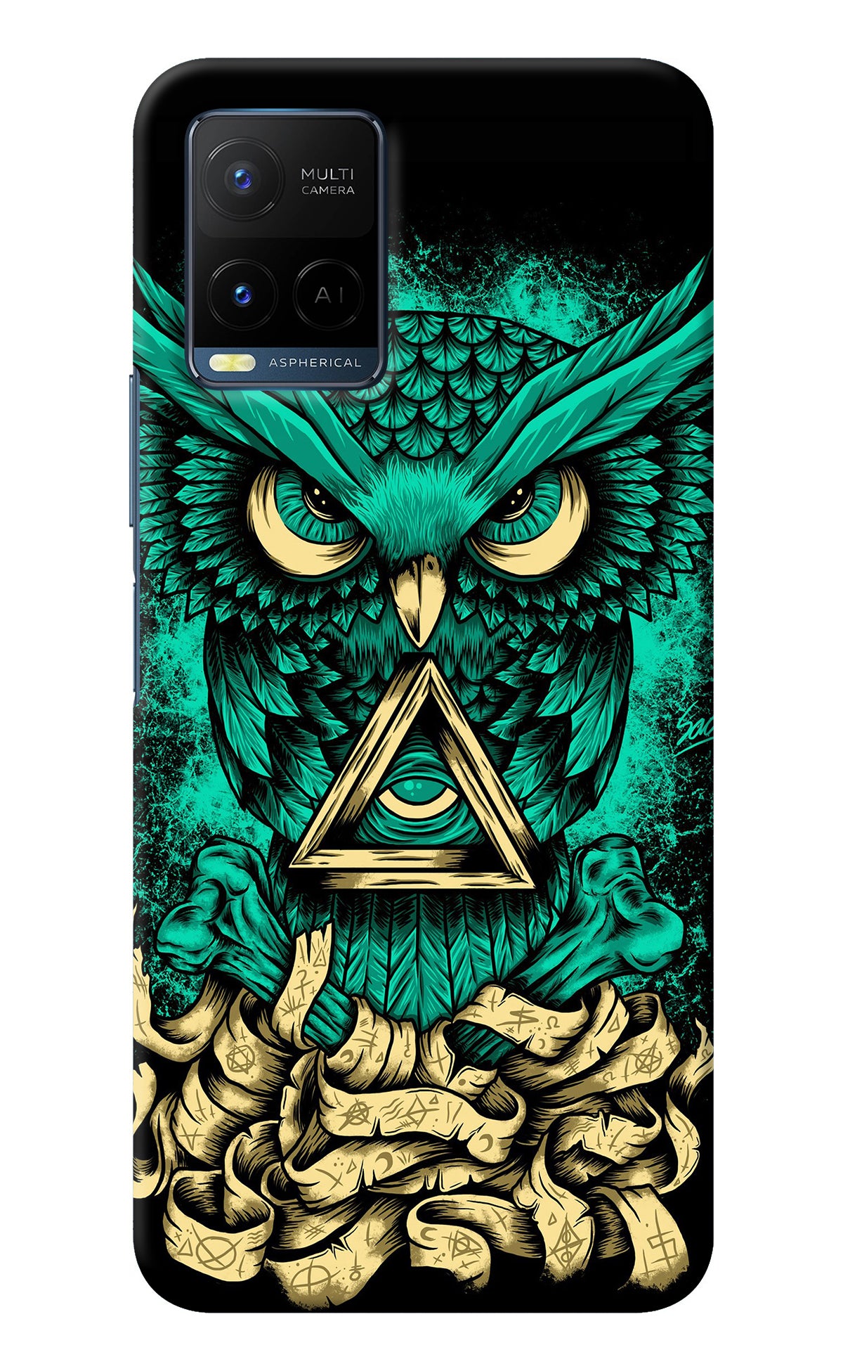 Green Owl Vivo Y33T Back Cover