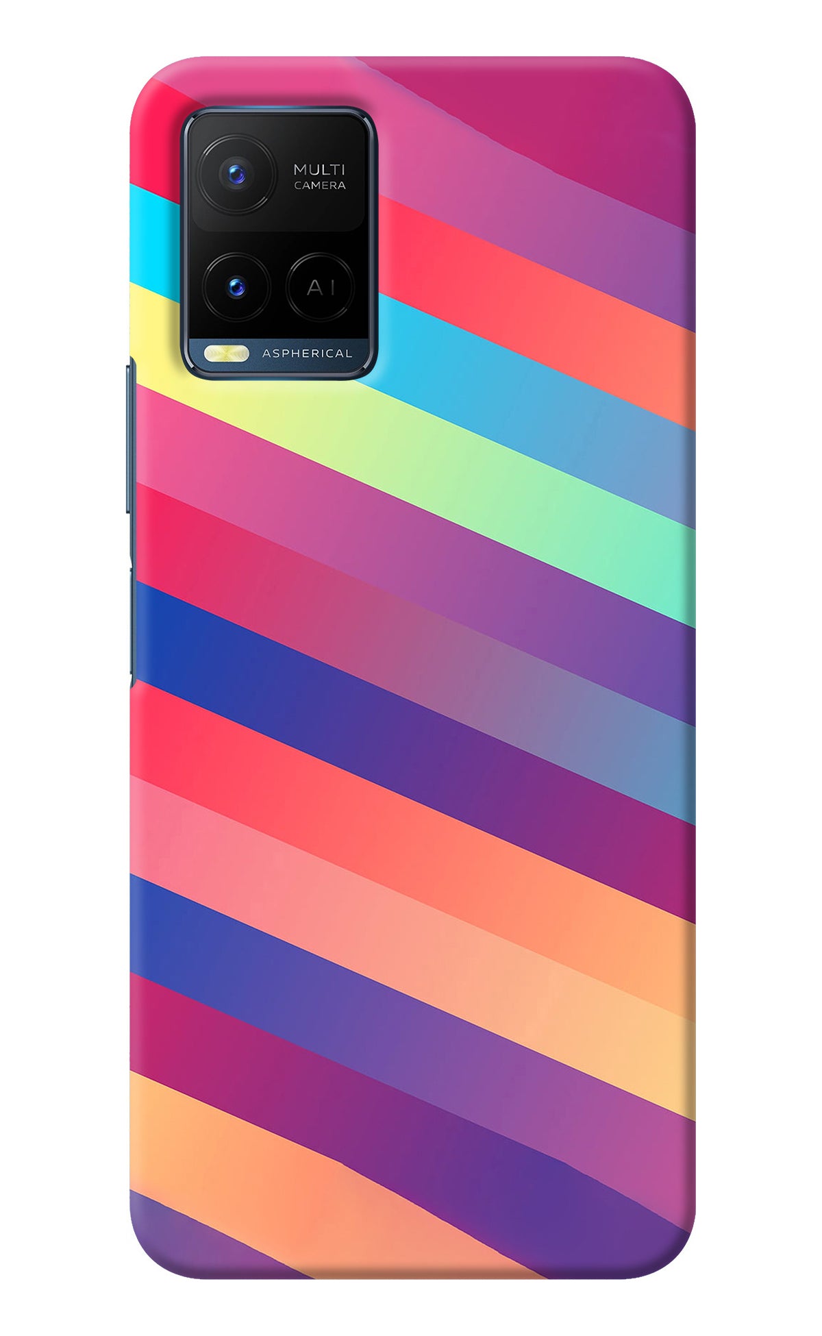 Stripes color Vivo Y33T Back Cover