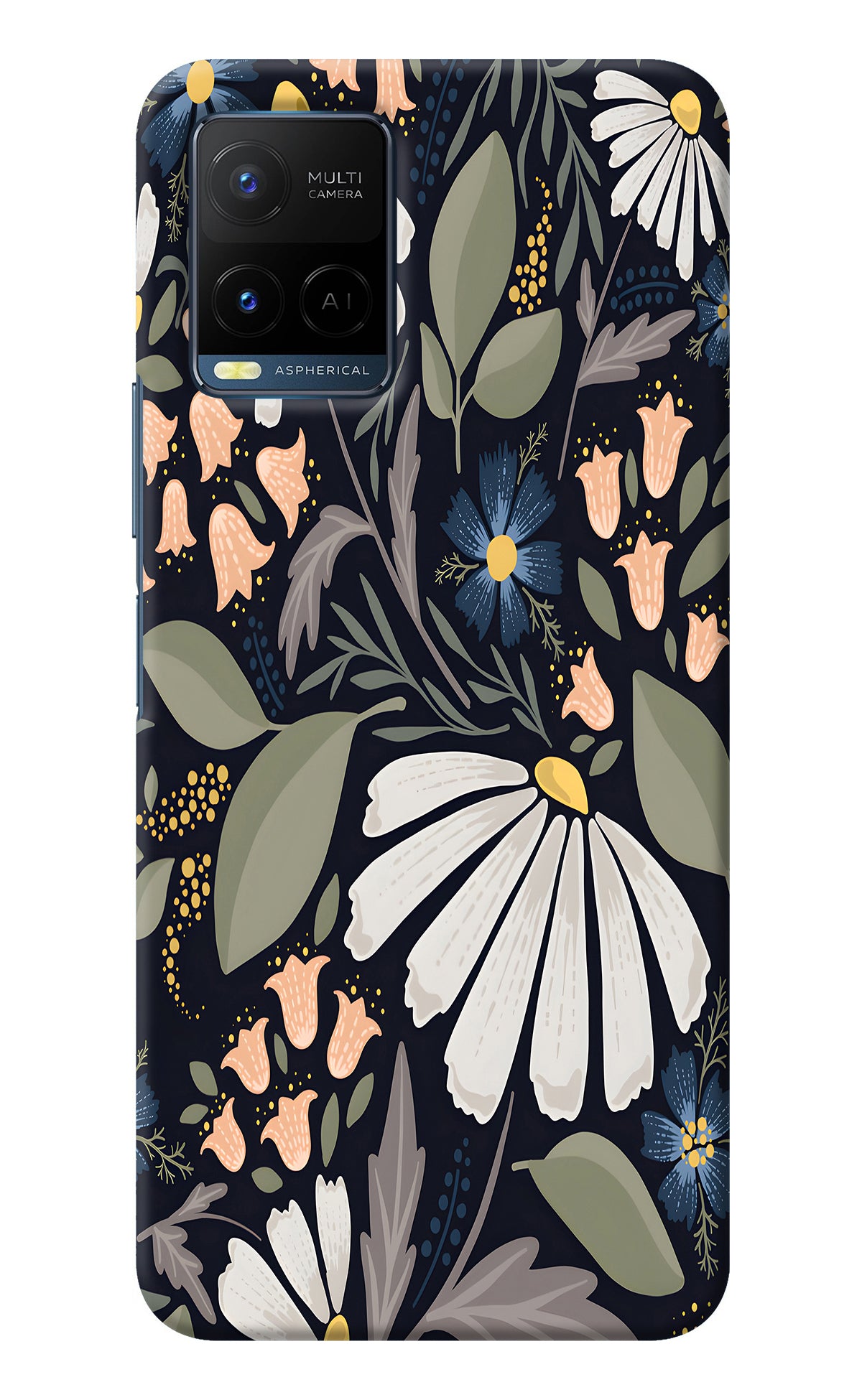 Flowers Art Vivo Y33T Back Cover