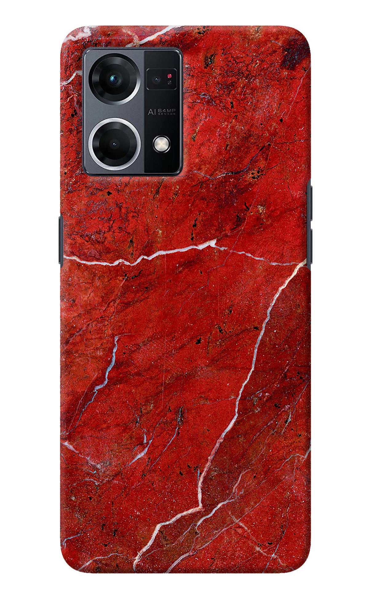 Red Marble Design Oppo F21 Pro 4G Back Cover