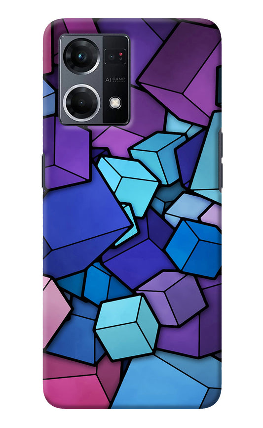 Cubic Abstract Oppo F21 Pro 4G Back Cover