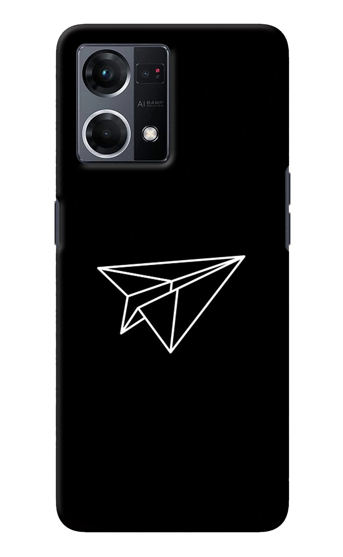 Paper Plane White Oppo F21 Pro 4G Back Cover