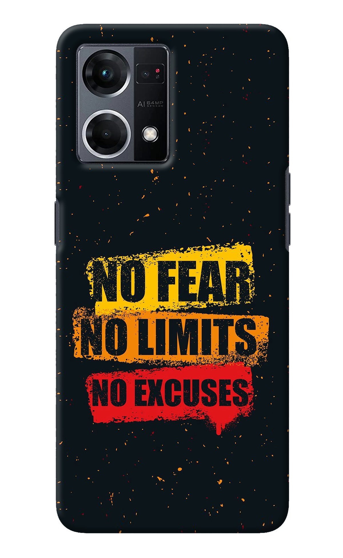 No Fear No Limits No Excuse Oppo F21 Pro 4G Back Cover