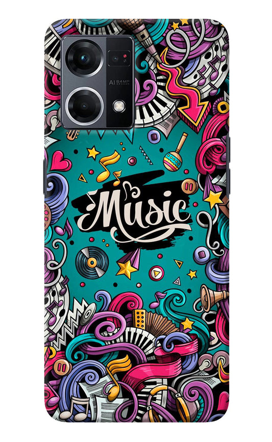 Music Graffiti Oppo F21 Pro 4G Back Cover