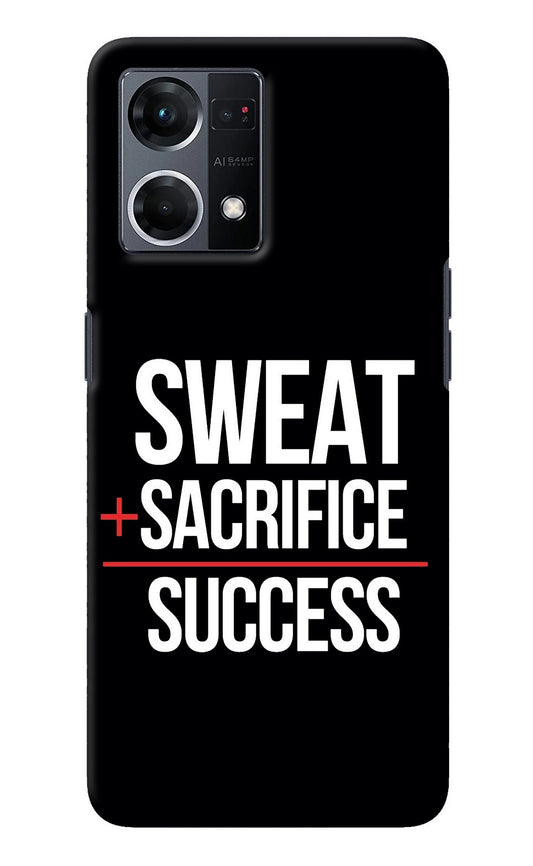 Sweat Sacrifice Success Oppo F21 Pro 4G Back Cover