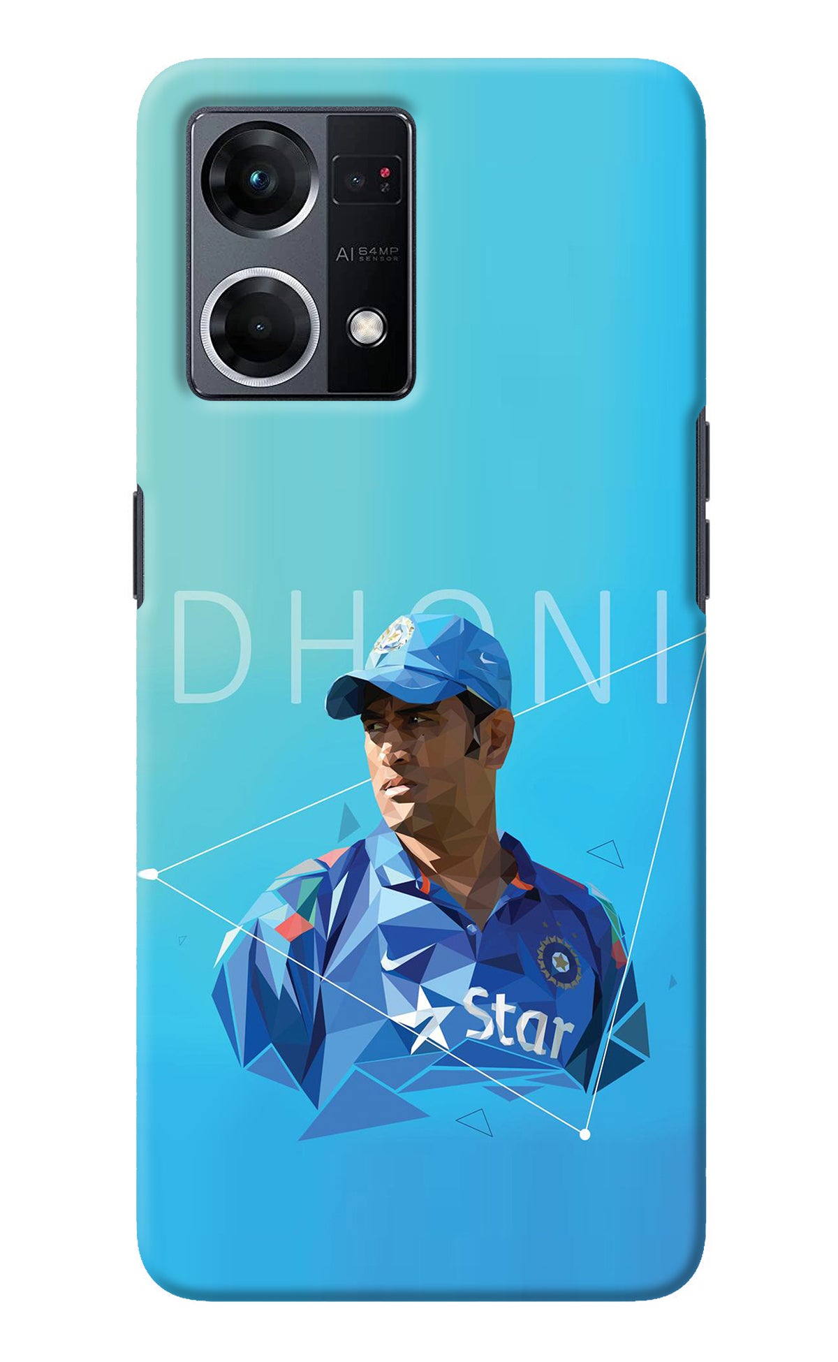 Dhoni Artwork Oppo F21 Pro 4G Back Cover