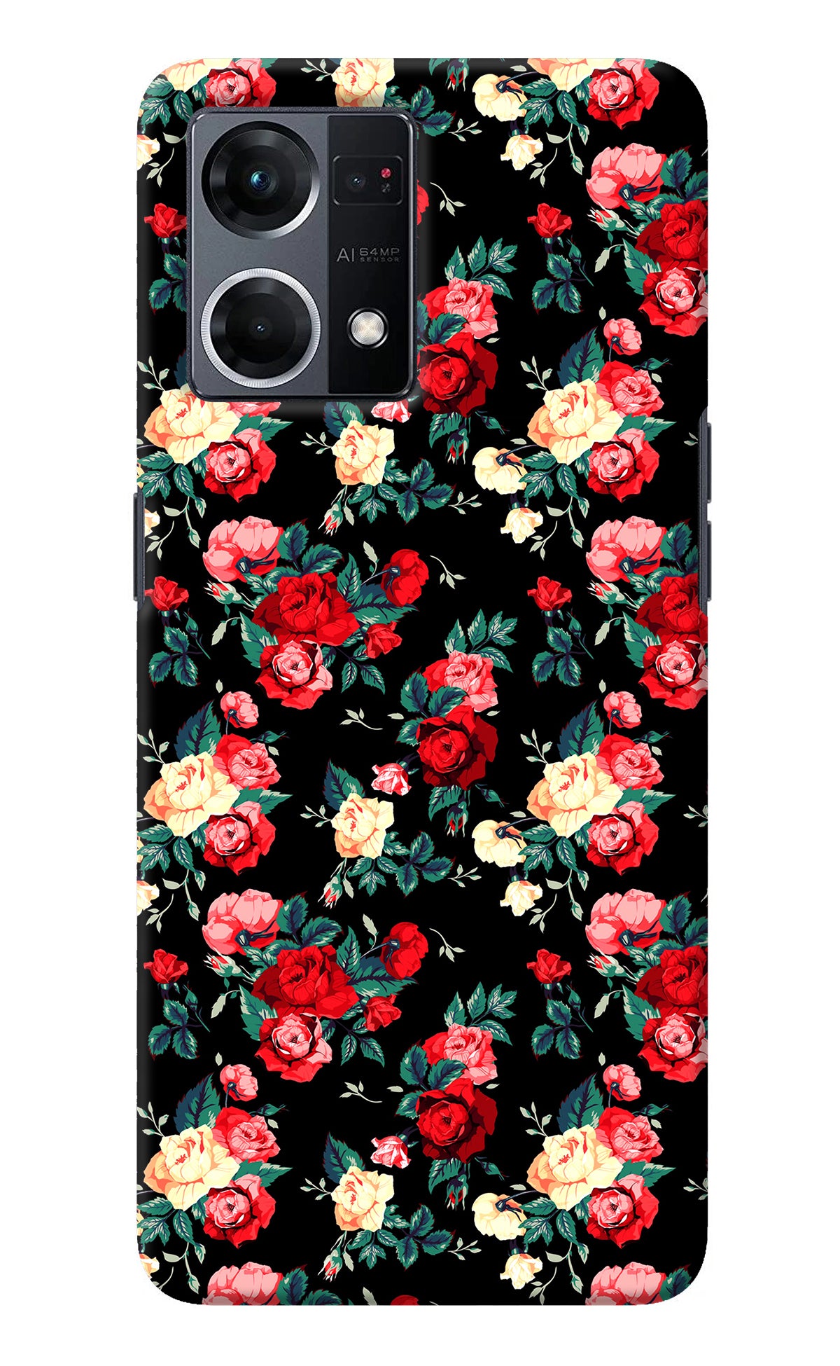 Rose Pattern Oppo F21 Pro 4G Back Cover