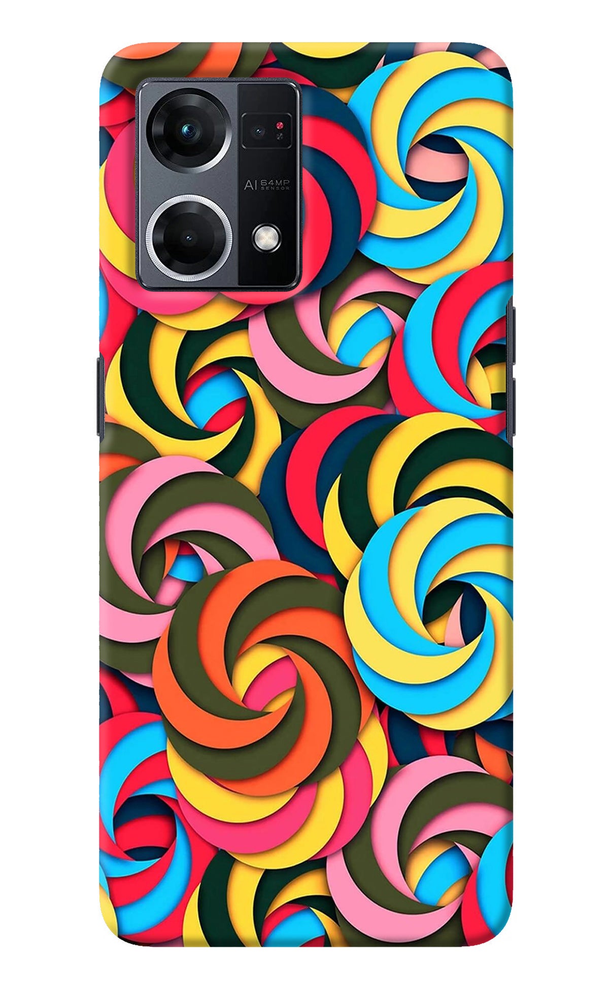 Spiral Pattern Oppo F21 Pro 4G Back Cover