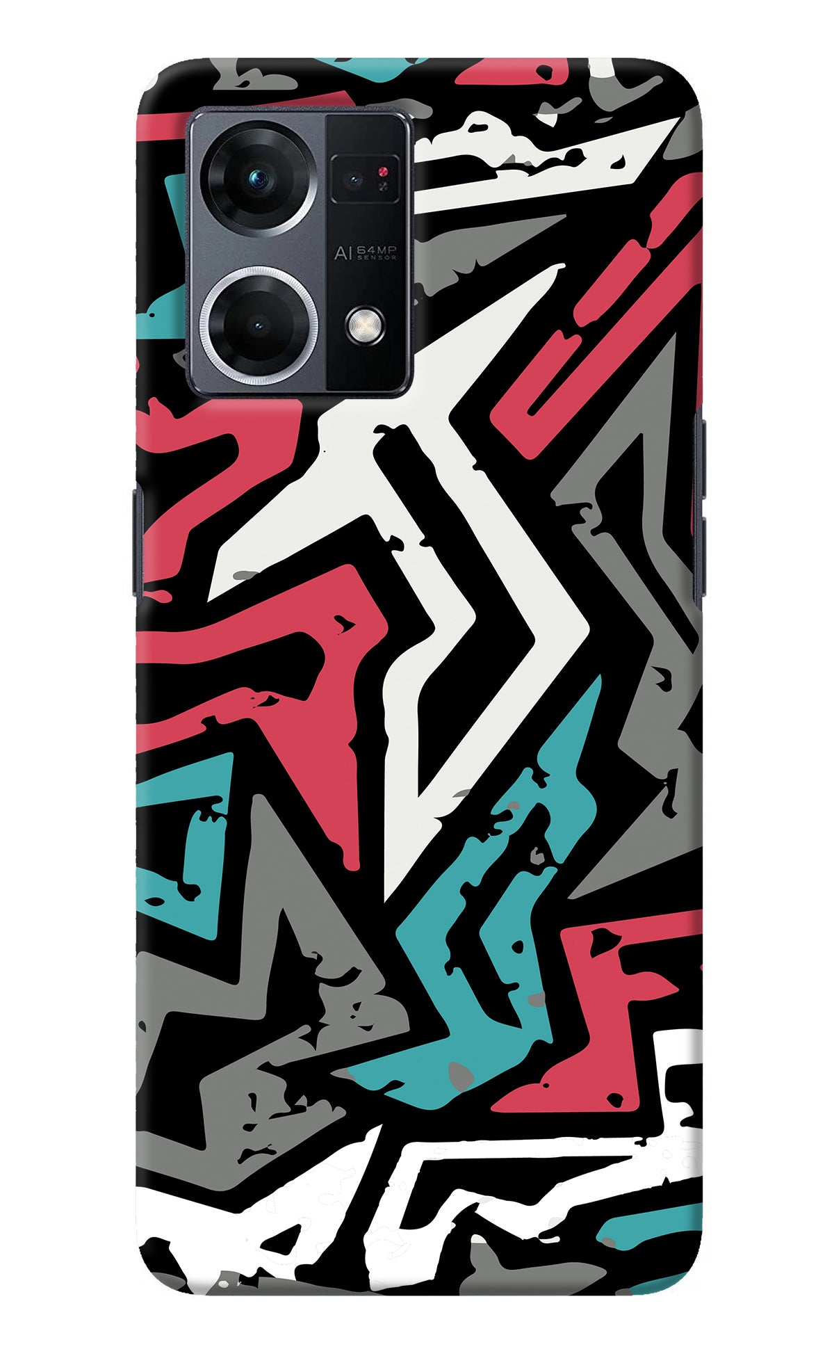 Geometric Graffiti Oppo F21 Pro 4G Back Cover