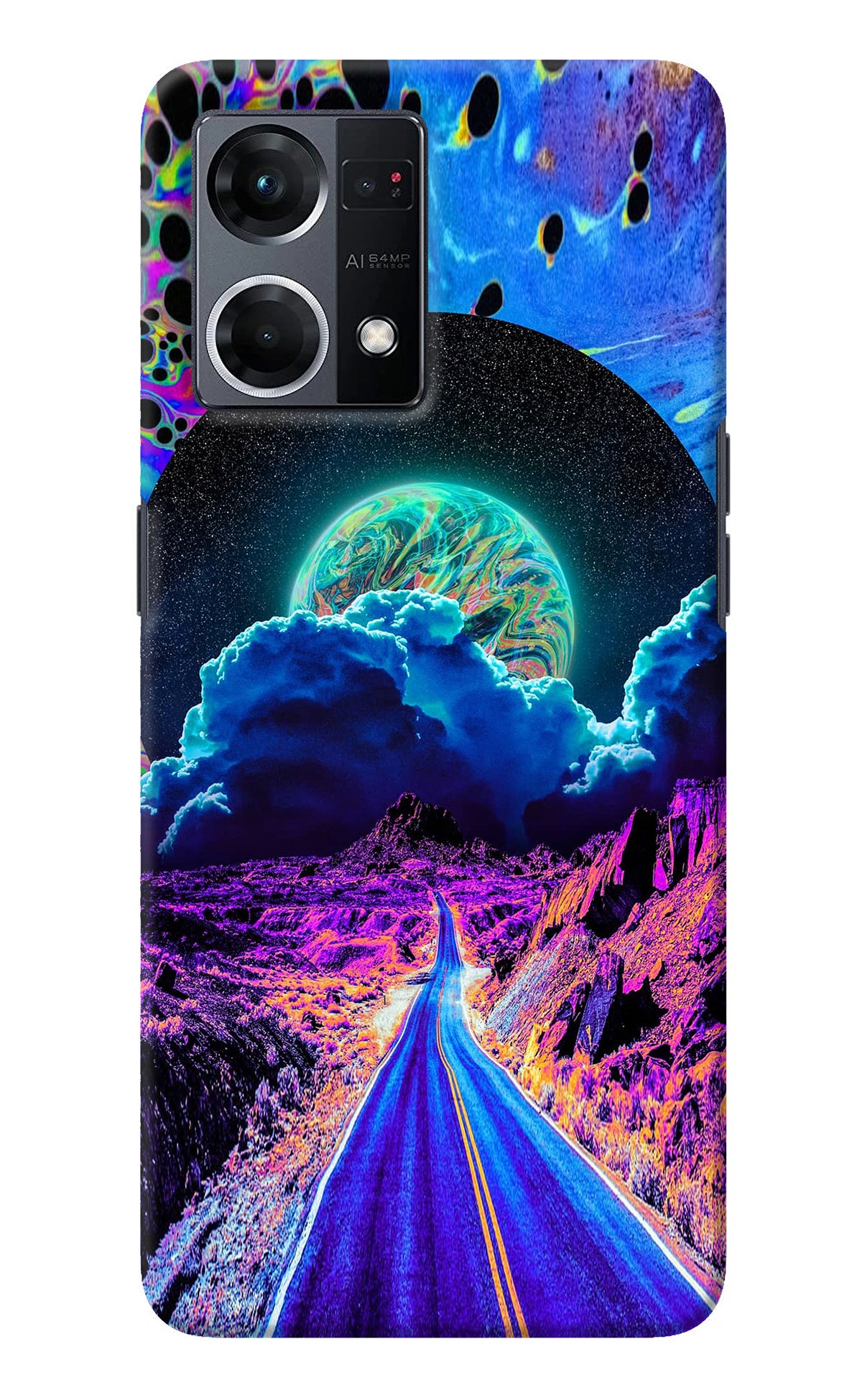 Psychedelic Painting Oppo F21 Pro 4G Back Cover