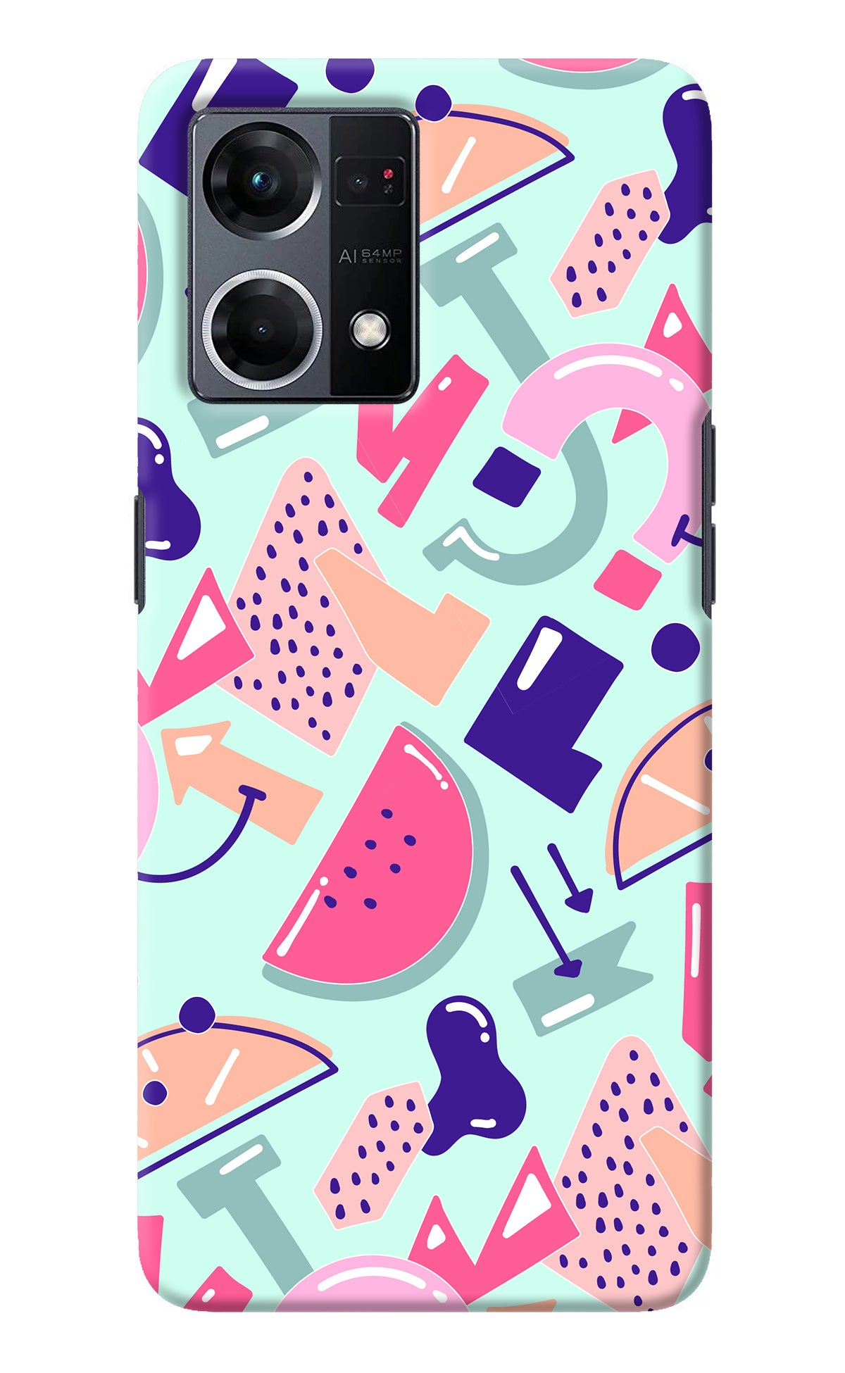 Doodle Pattern Oppo F21 Pro 4G Back Cover