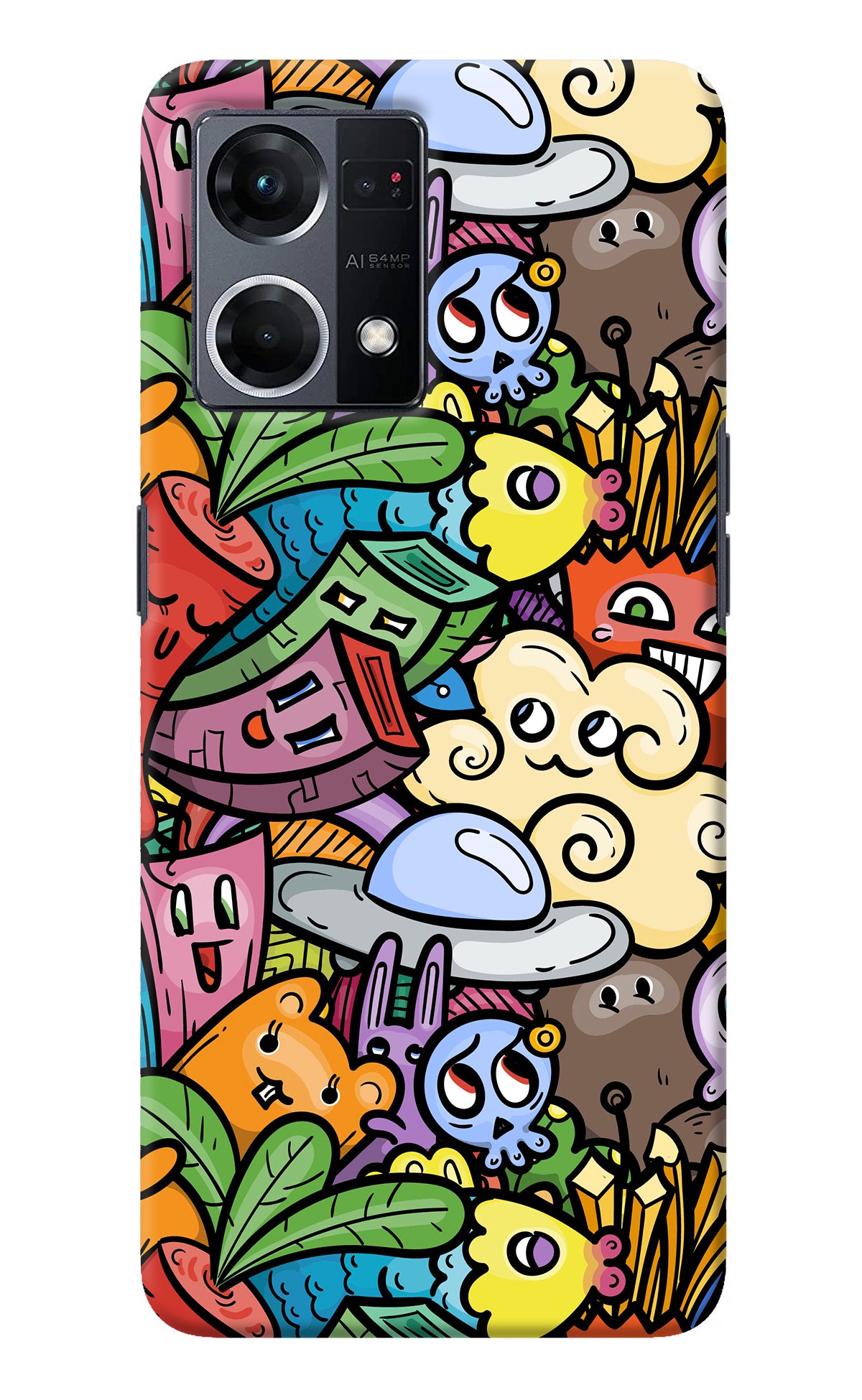 Veggie Doodle Oppo F21 Pro 4G Back Cover