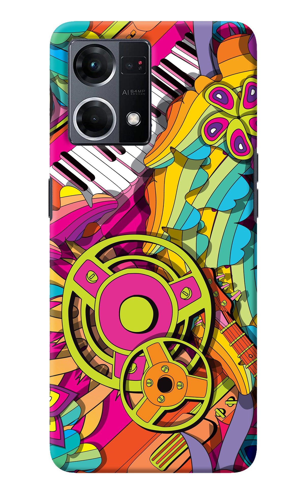 Music Doodle Oppo F21 Pro 4G Back Cover