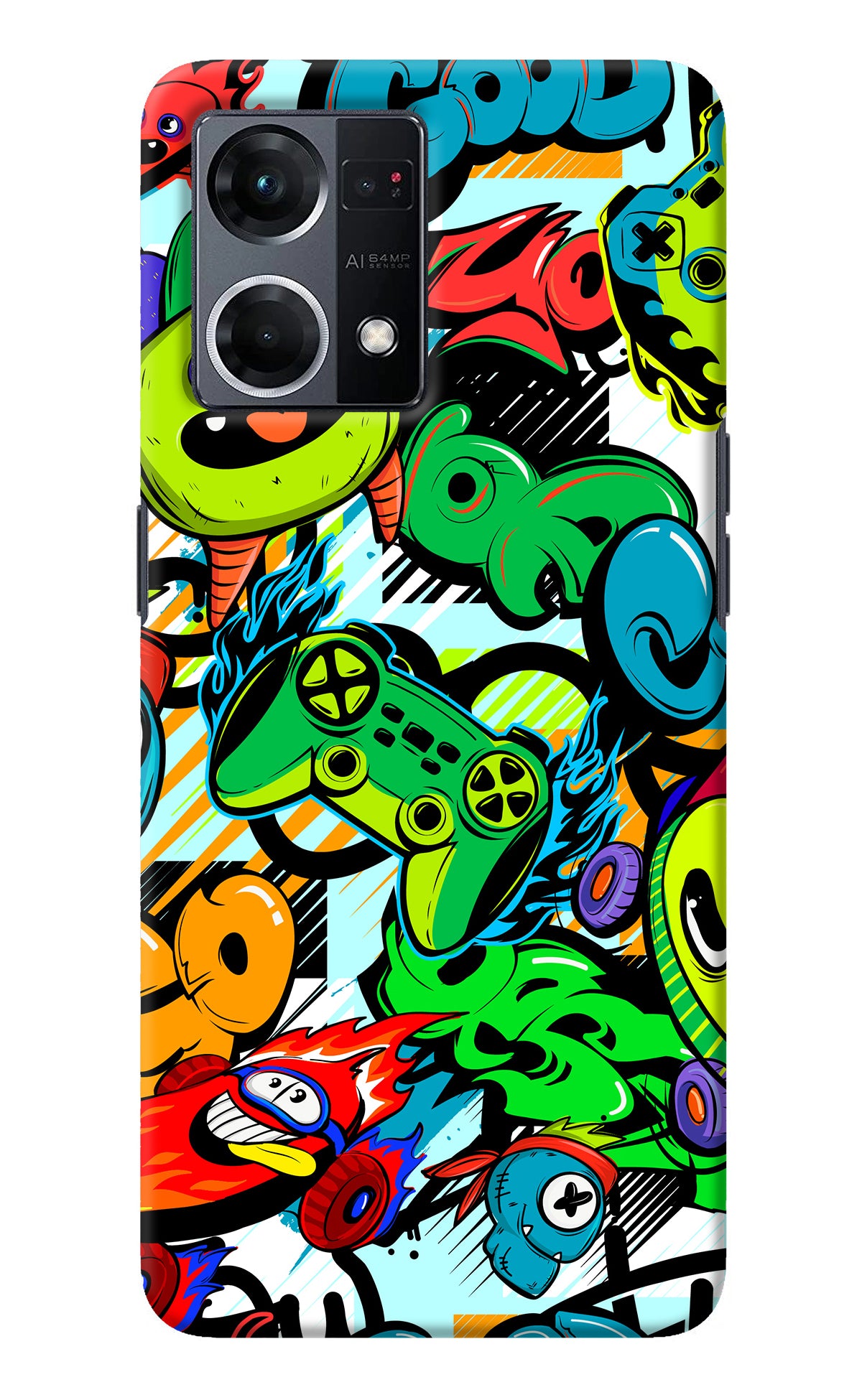 Game Doodle Oppo F21 Pro 4G Back Cover
