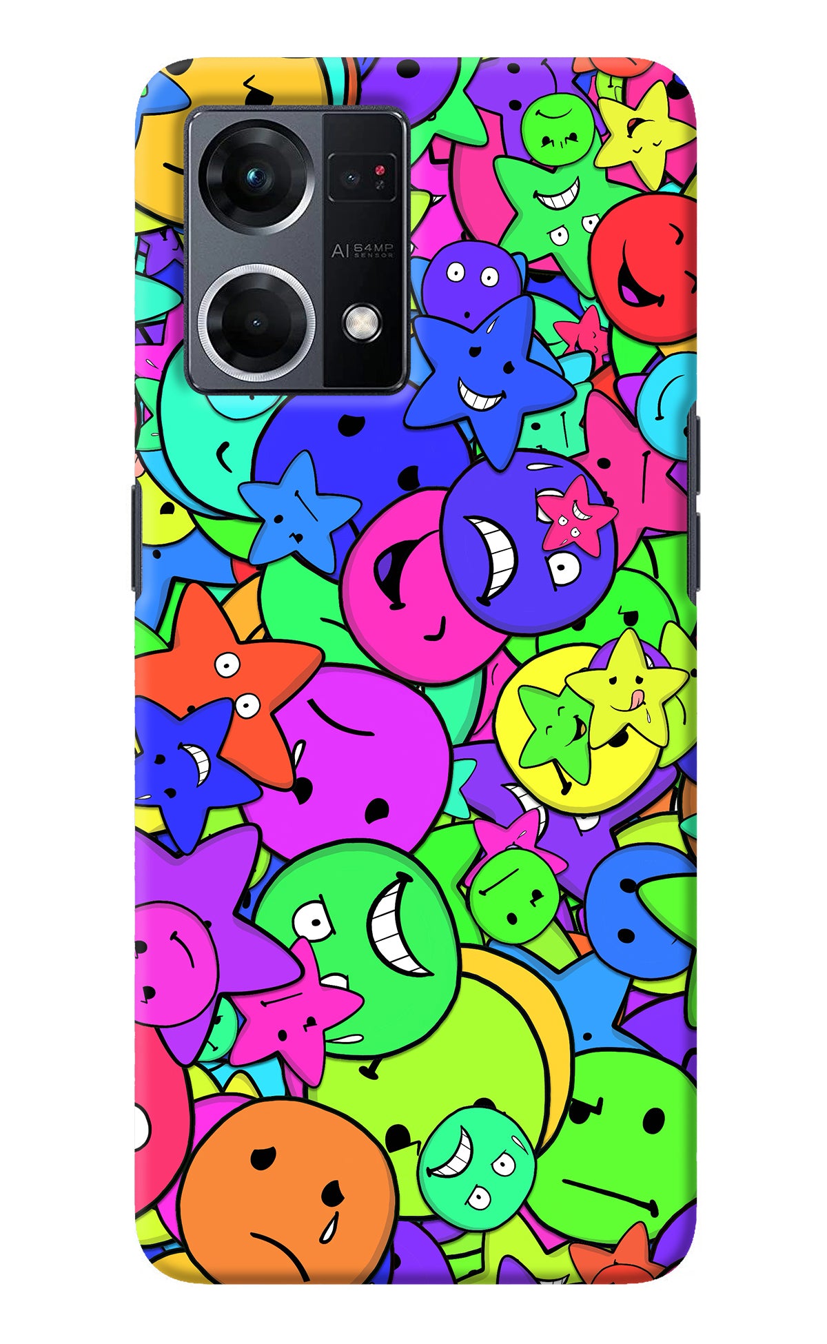 Fun Doodle Oppo F21 Pro 4G Back Cover