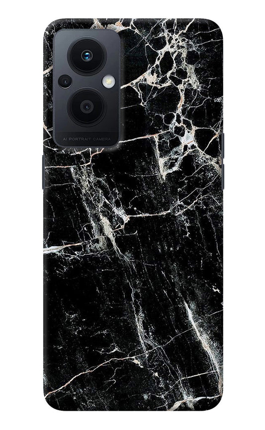 Black Marble Texture Oppo F21 Pro 5G Back Cover