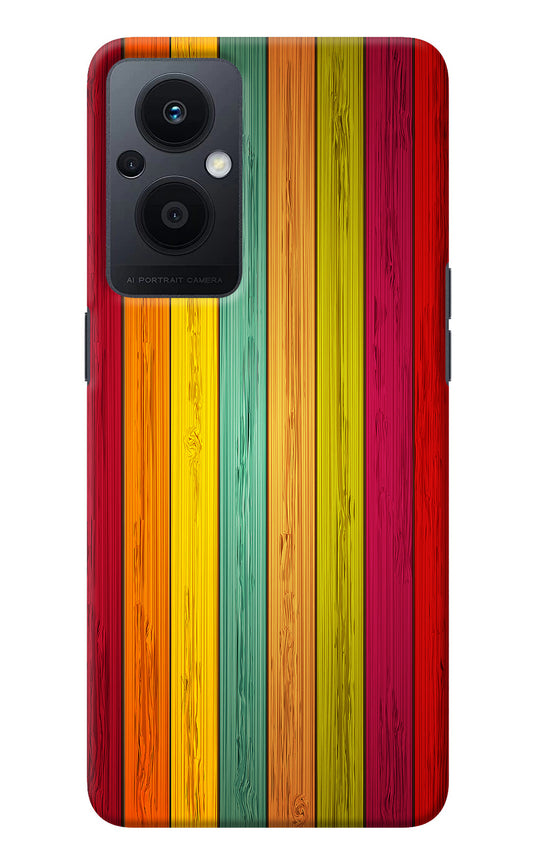 Multicolor Wooden Oppo F21 Pro 5G Back Cover