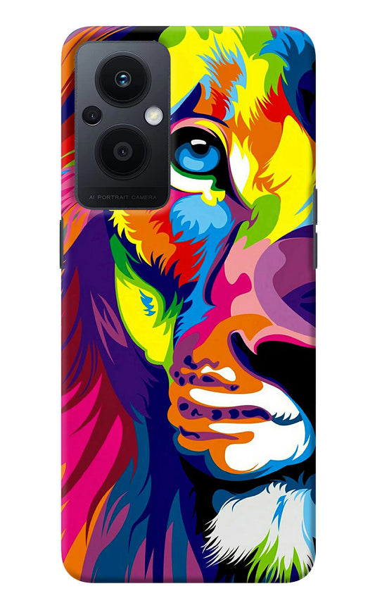 Lion Half Face Oppo F21 Pro 5G Back Cover