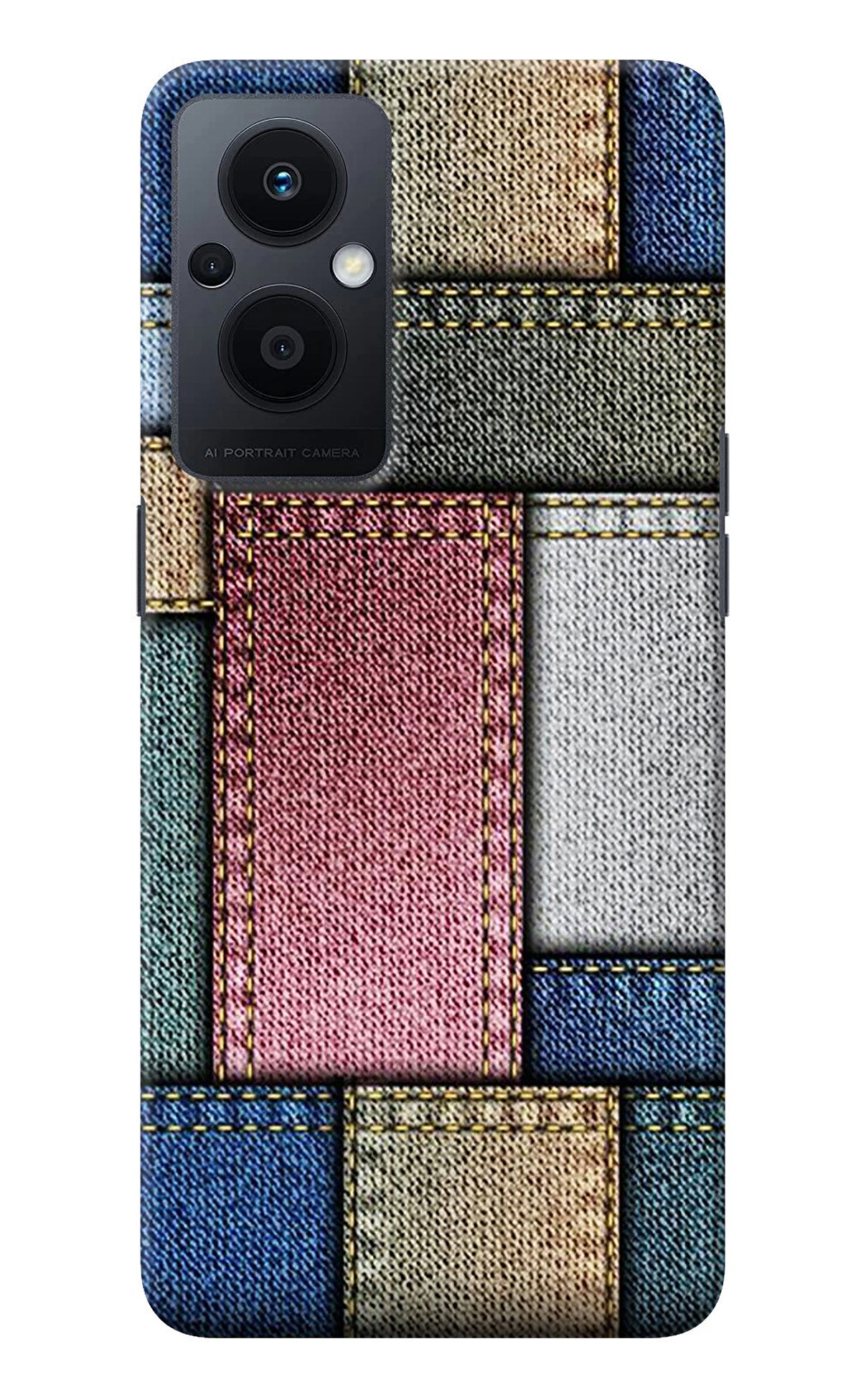 Multicolor Jeans Oppo F21 Pro 5G Back Cover