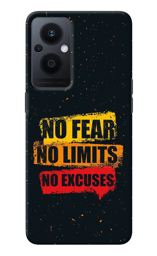 No Fear No Limits No Excuse Oppo F21 Pro 5G Back Cover