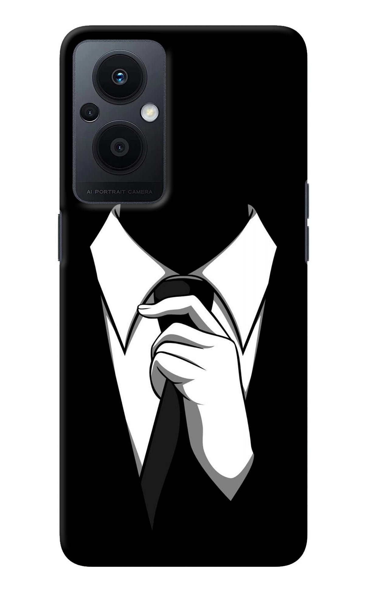 Black Tie Oppo F21 Pro 5G Back Cover