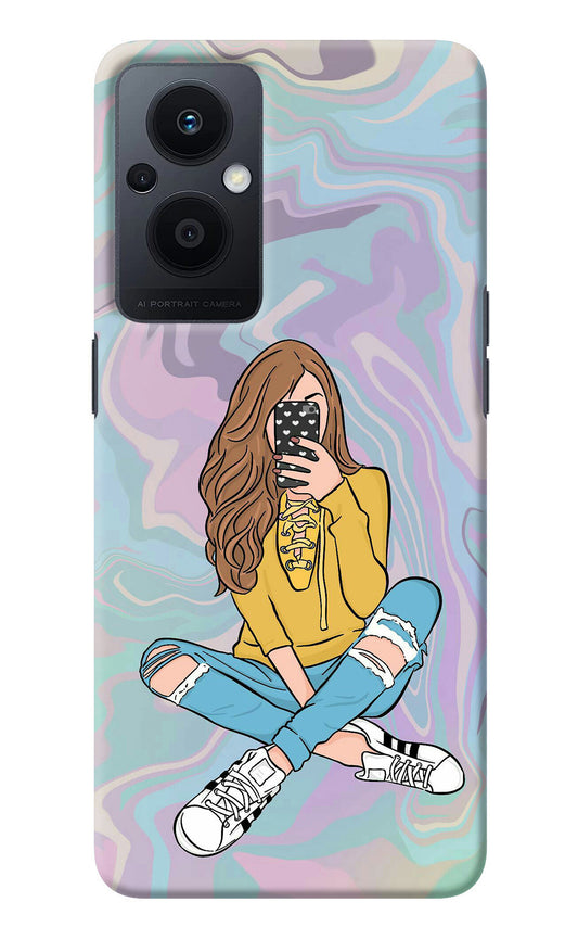 Selfie Girl Oppo F21 Pro 5G Back Cover