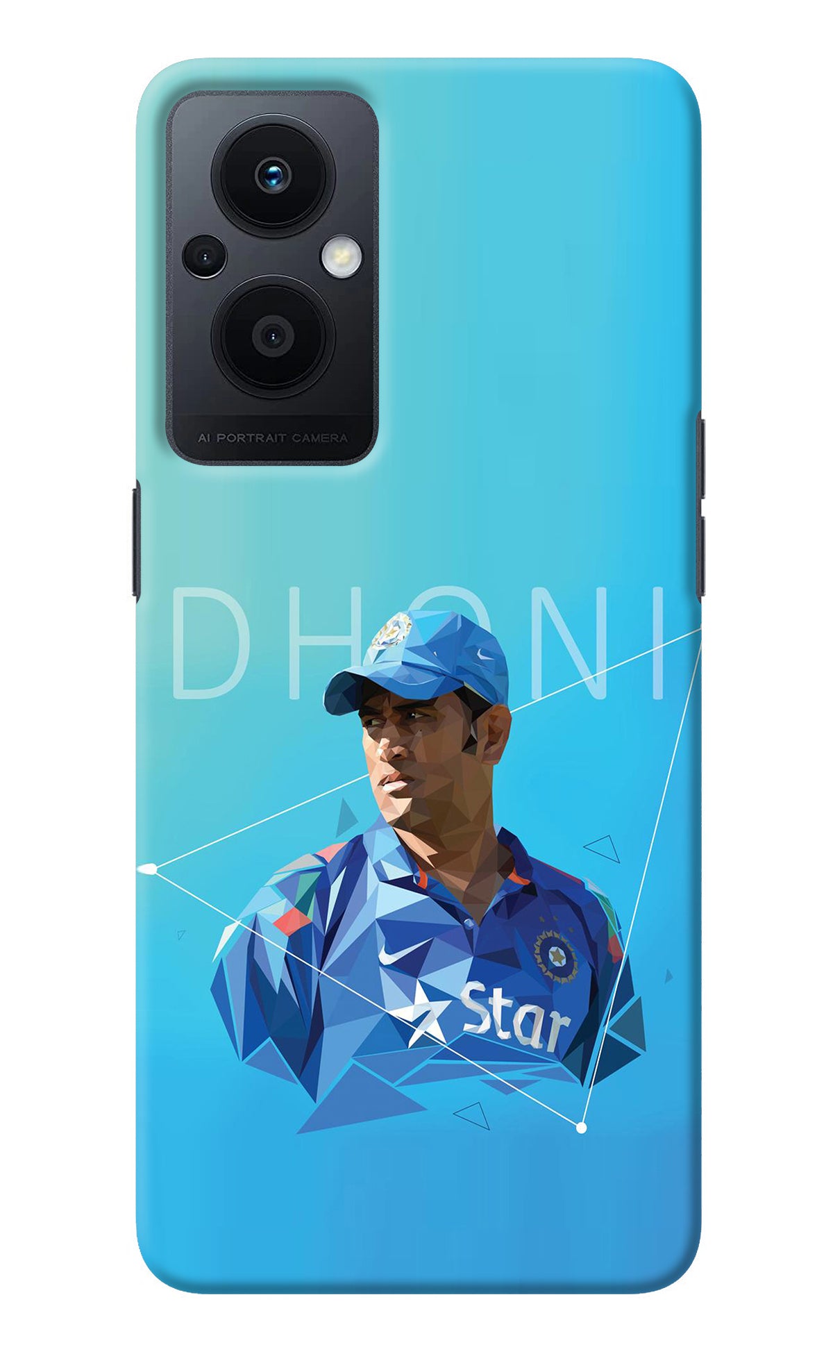 Dhoni Artwork Oppo F21 Pro 5G Back Cover