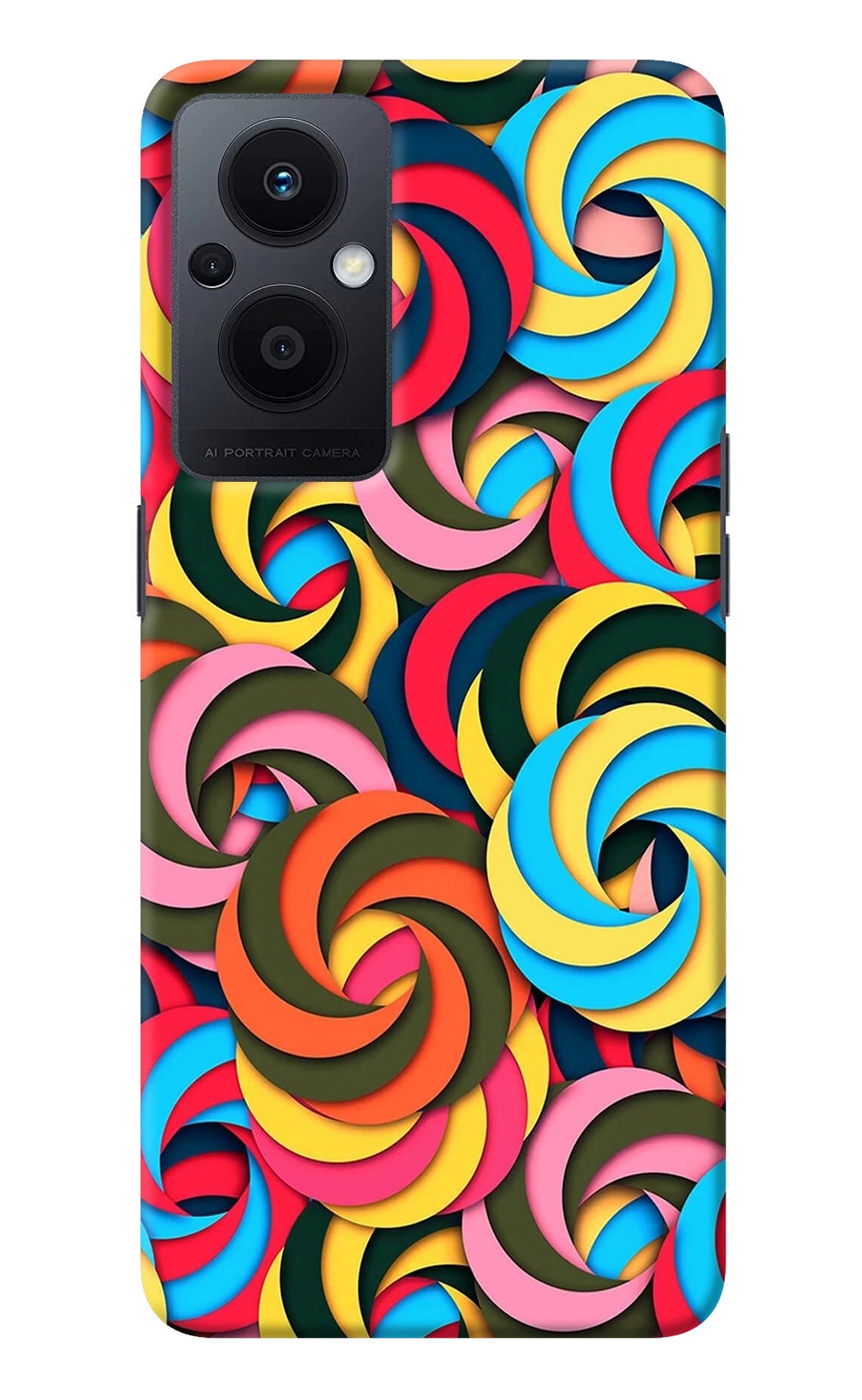 Spiral Pattern Oppo F21 Pro 5G Back Cover