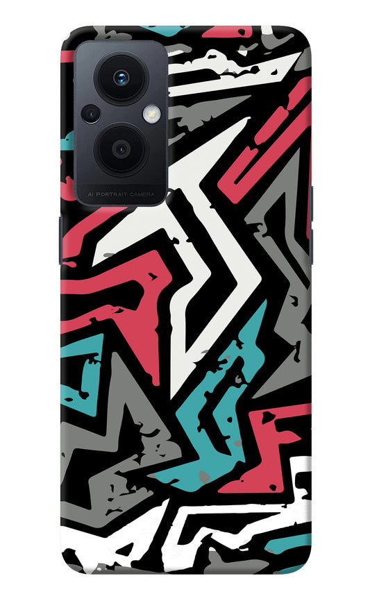 Geometric Graffiti Oppo F21 Pro 5G Back Cover