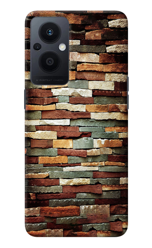 Bricks Pattern Oppo F21 Pro 5G Back Cover