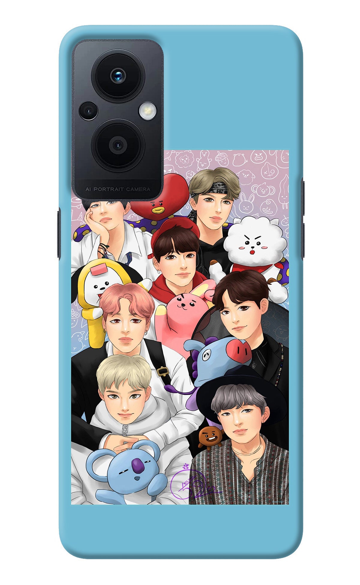 BTS with animals Oppo F21 Pro 5G Back Cover