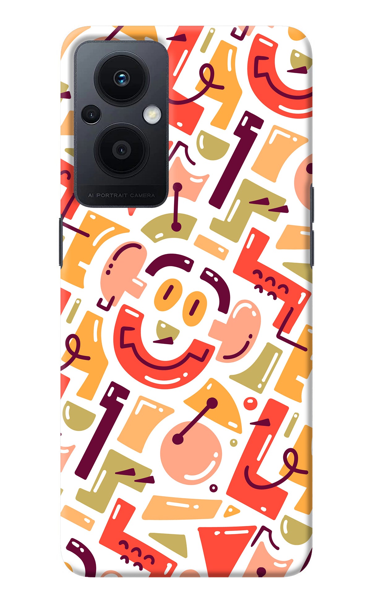 Doodle Pattern Oppo F21 Pro 5G Back Cover