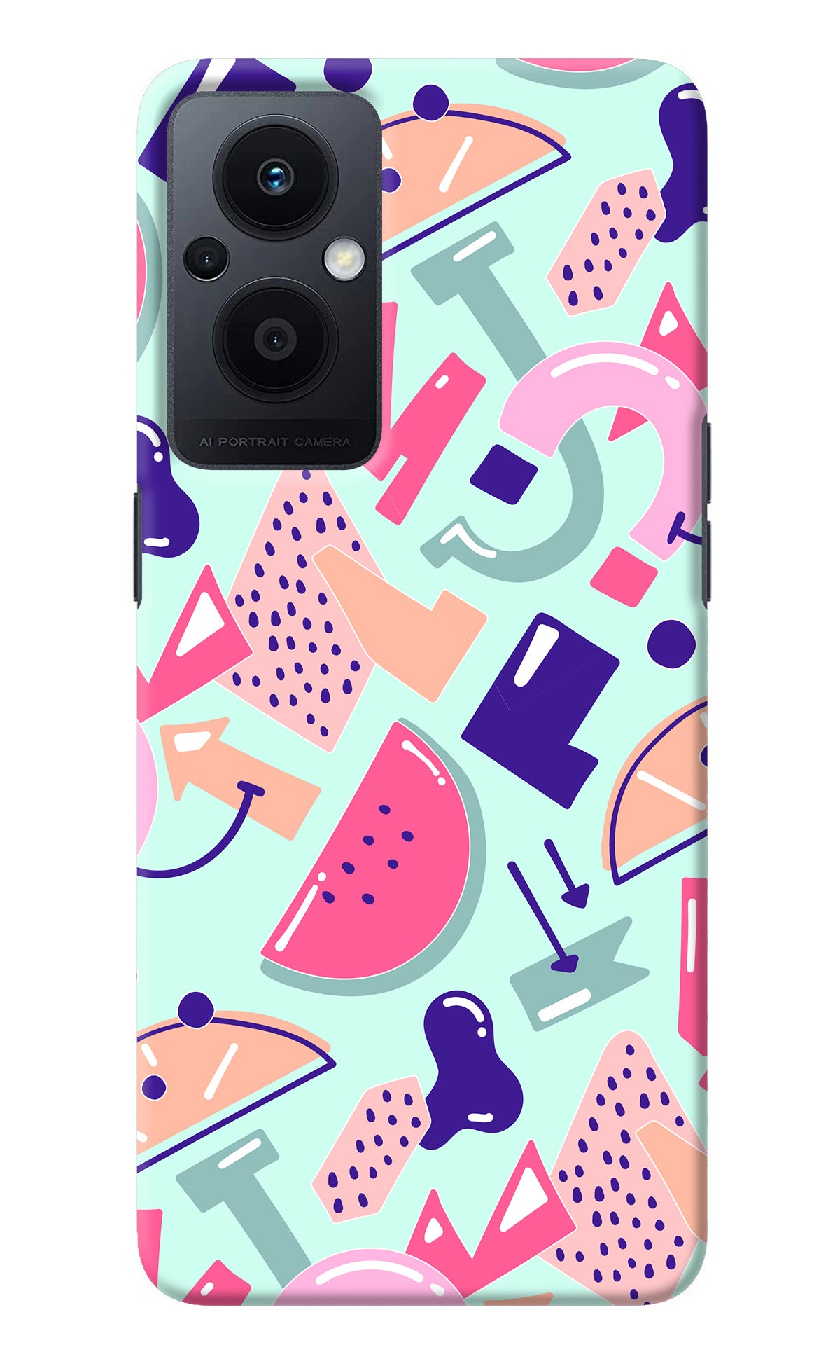 Doodle Pattern Oppo F21 Pro 5G Back Cover