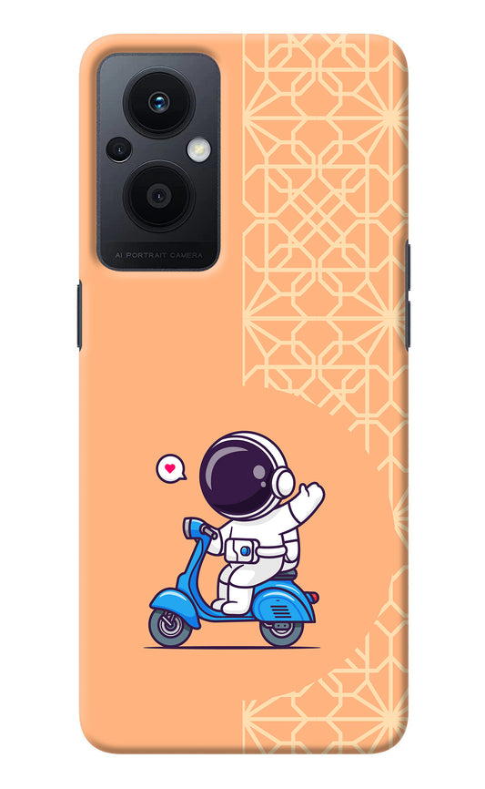 Cute Astronaut Riding Oppo F21 Pro 5G Back Cover