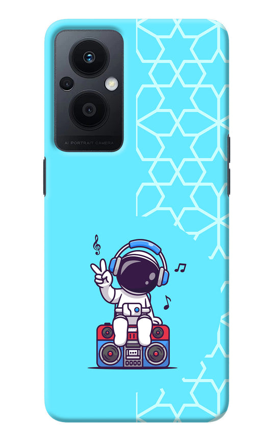 Cute Astronaut Chilling Oppo F21 Pro 5G Back Cover