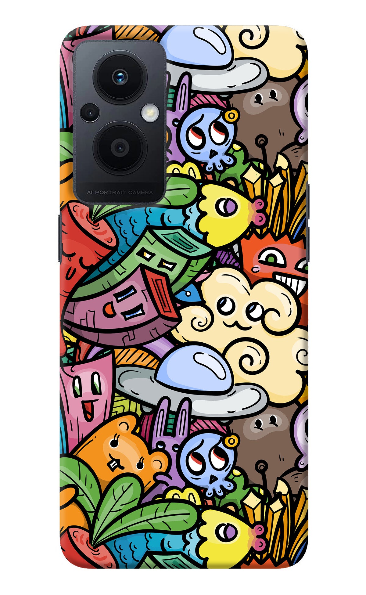 Veggie Doodle Oppo F21 Pro 5G Back Cover