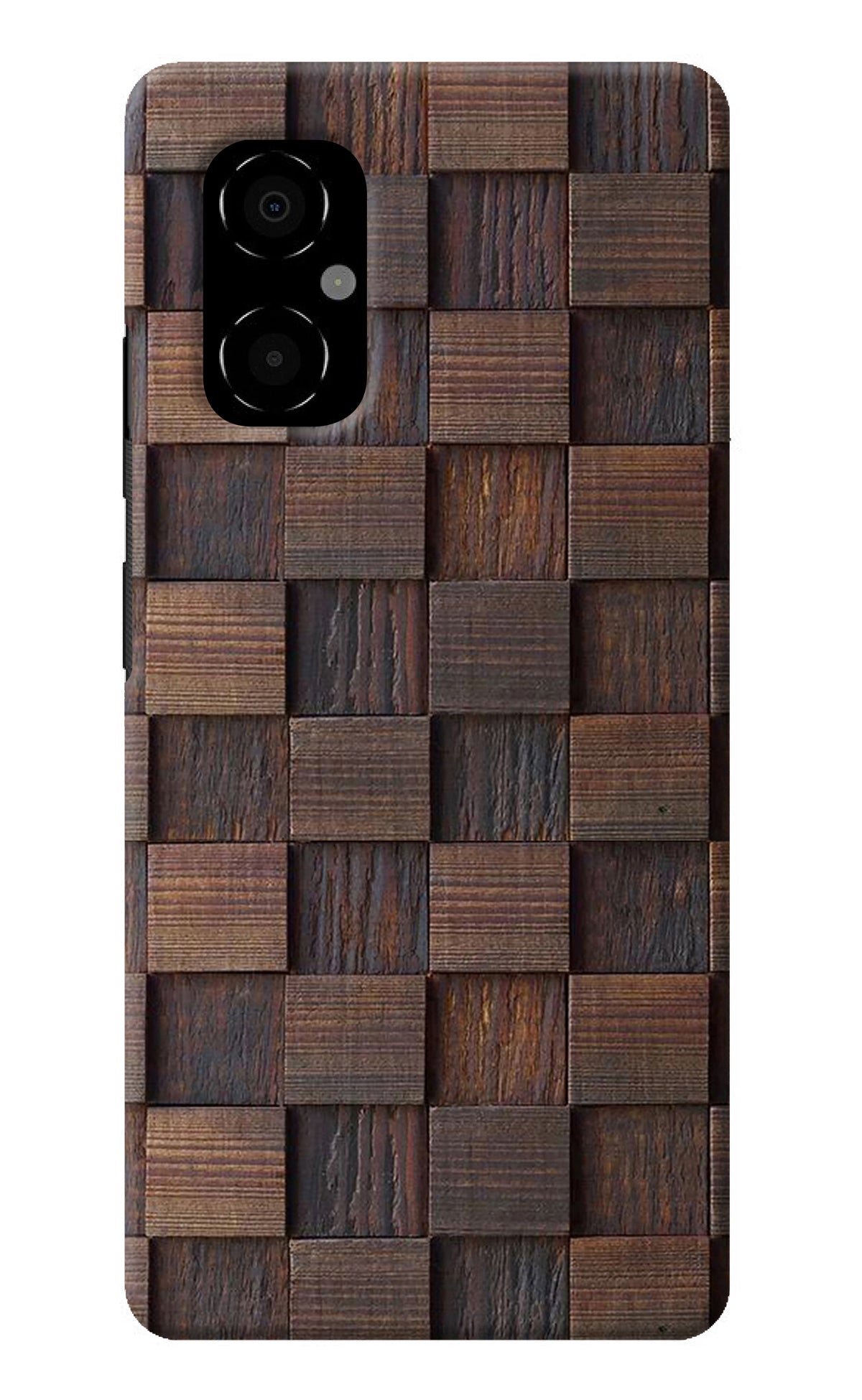 Wooden Cube Design Poco M4 5G Back Cover