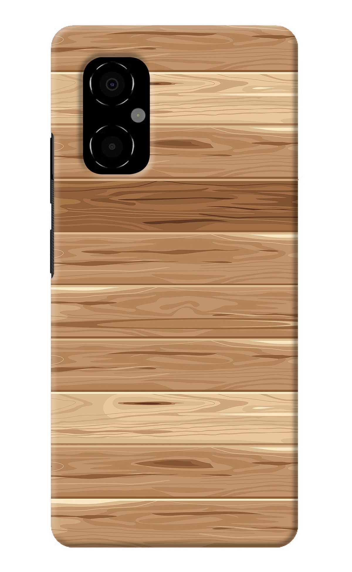 Wooden Vector Poco M4 5G Back Cover