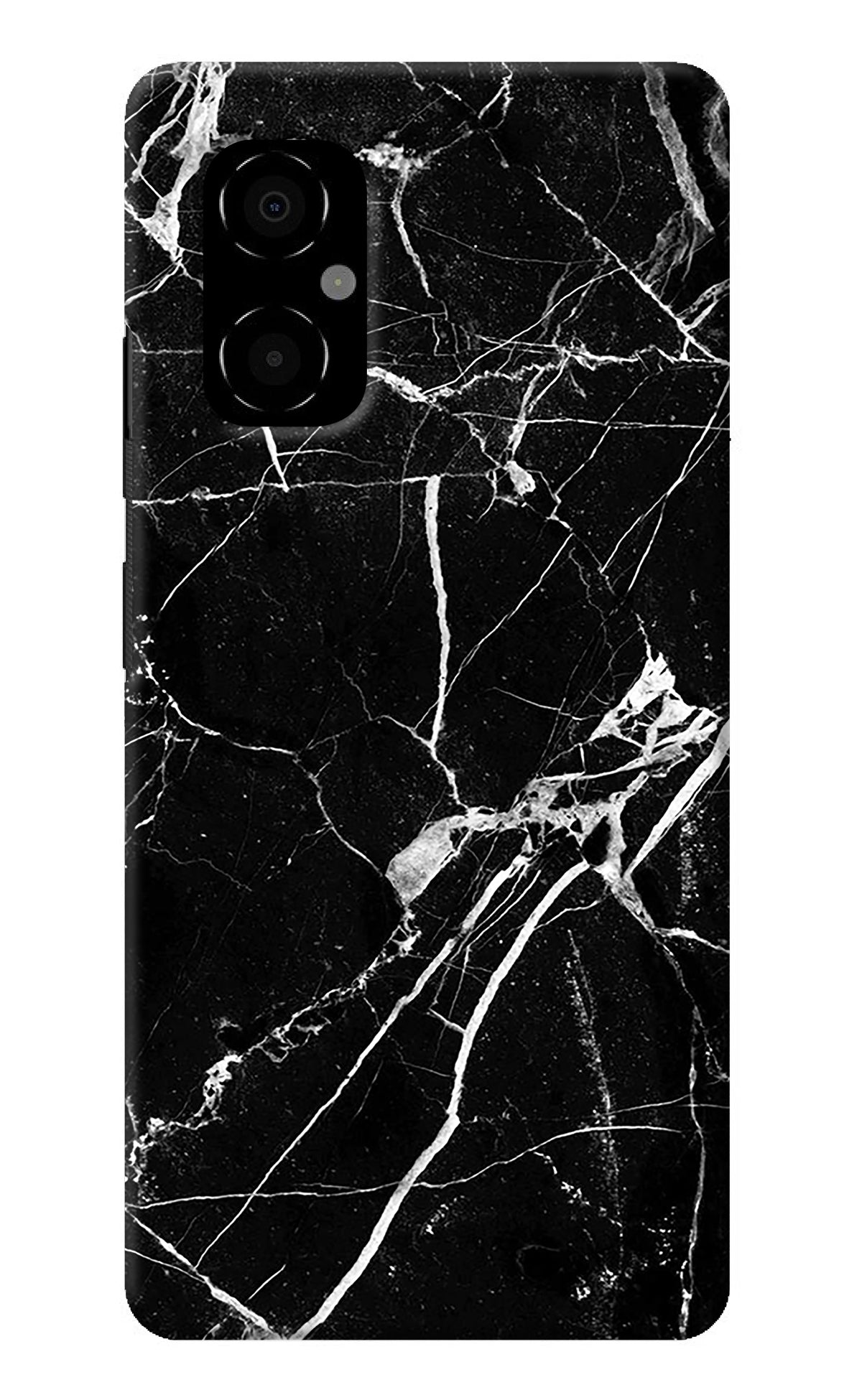 Black Marble Pattern Poco M4 5G Back Cover