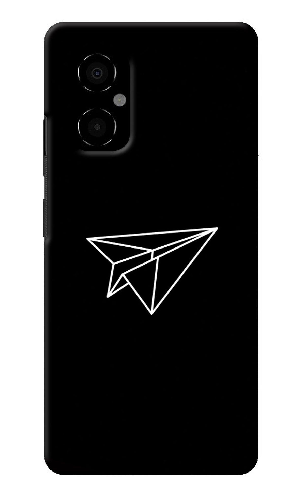 Paper Plane White Poco M4 5G Back Cover