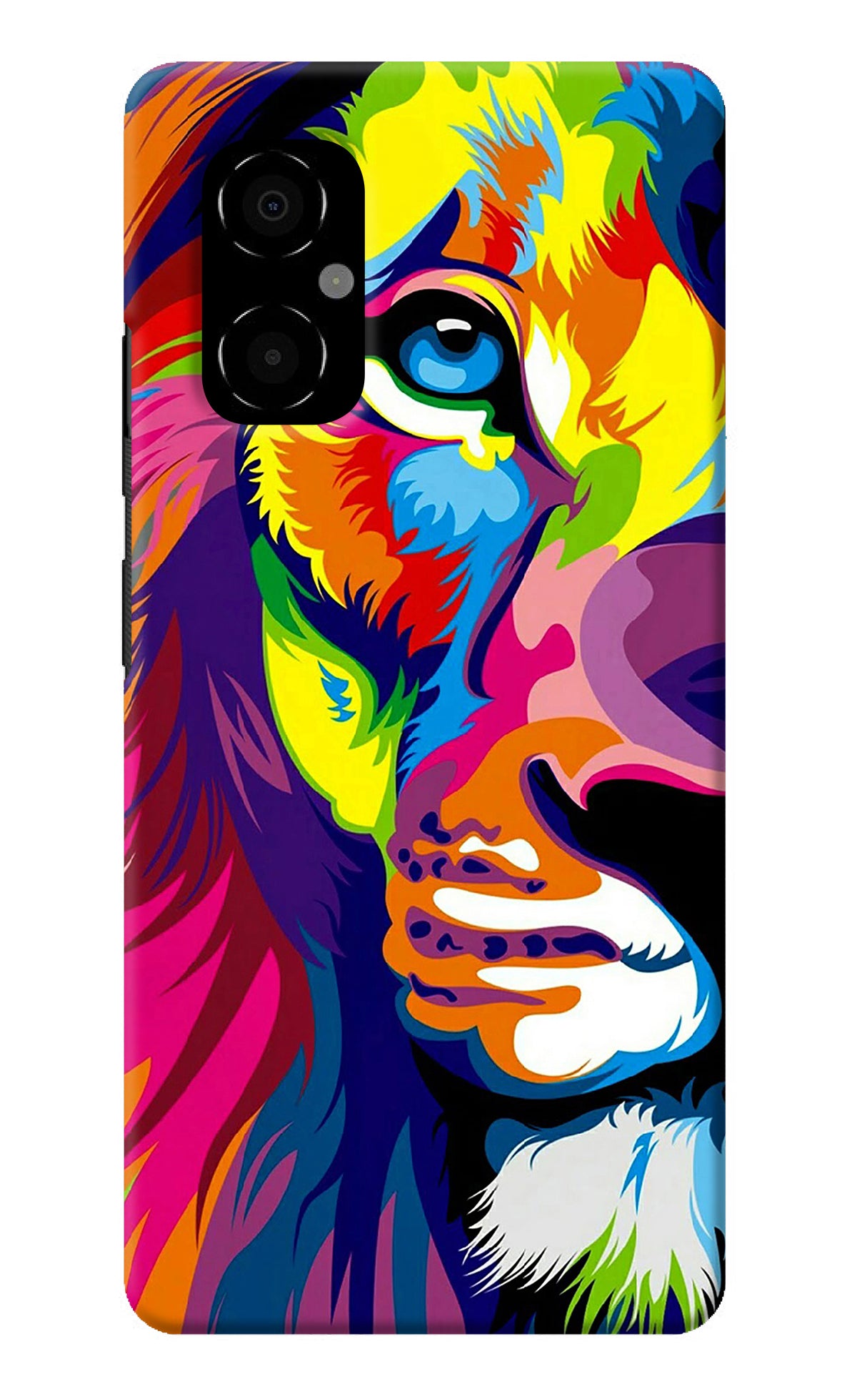 Lion Half Face Poco M4 5G Back Cover