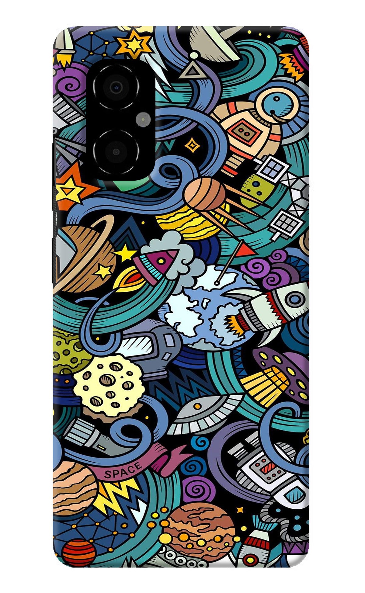 Space Abstract Poco M4 5G Back Cover