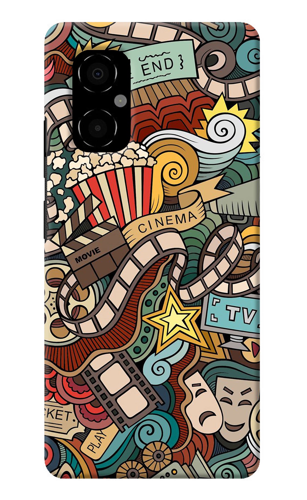 Cinema Abstract Poco M4 5G Back Cover