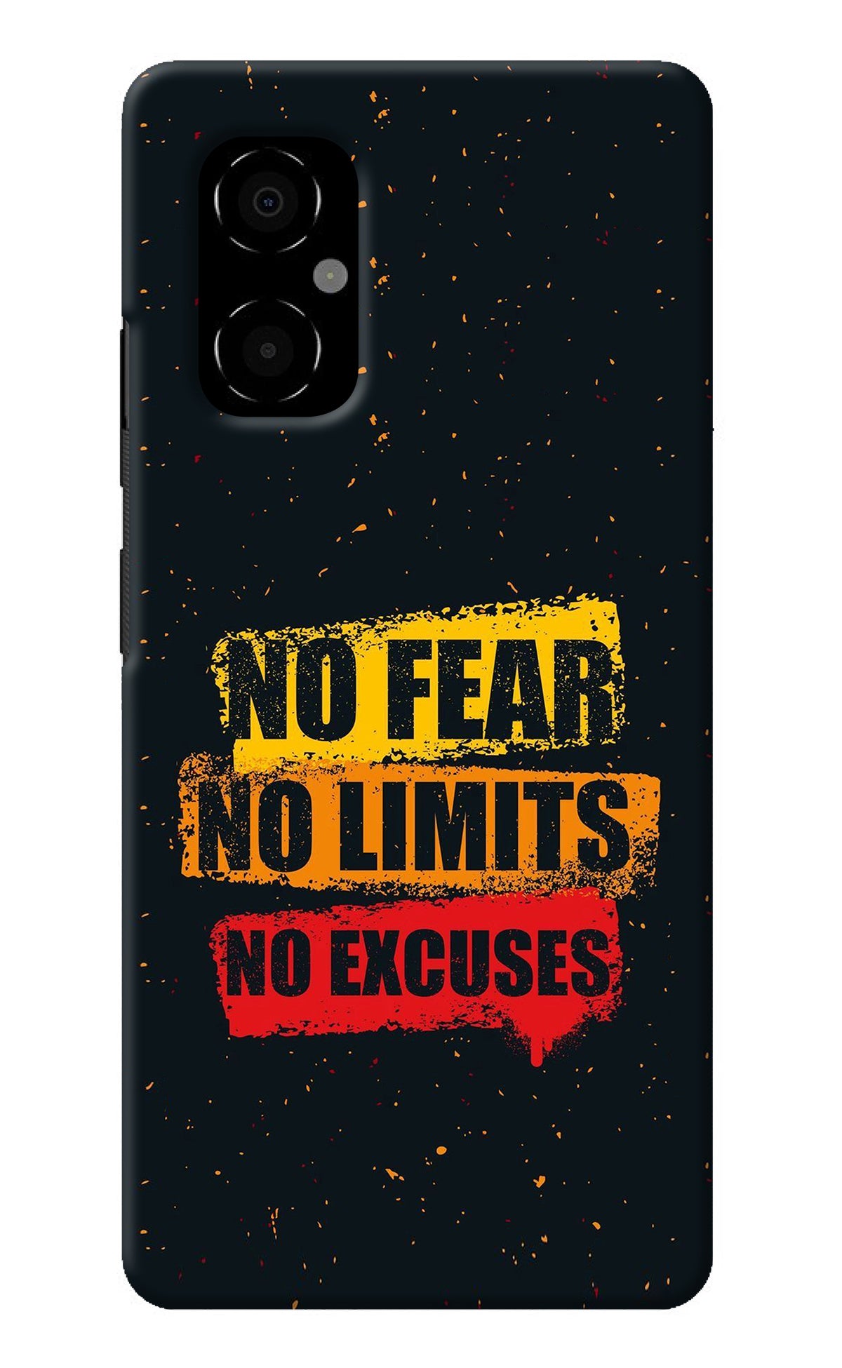 No Fear No Limits No Excuse Poco M4 5G Back Cover