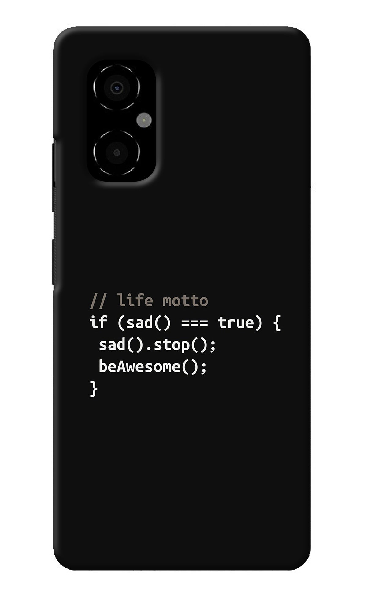 Life Motto Code Poco M4 5G Back Cover