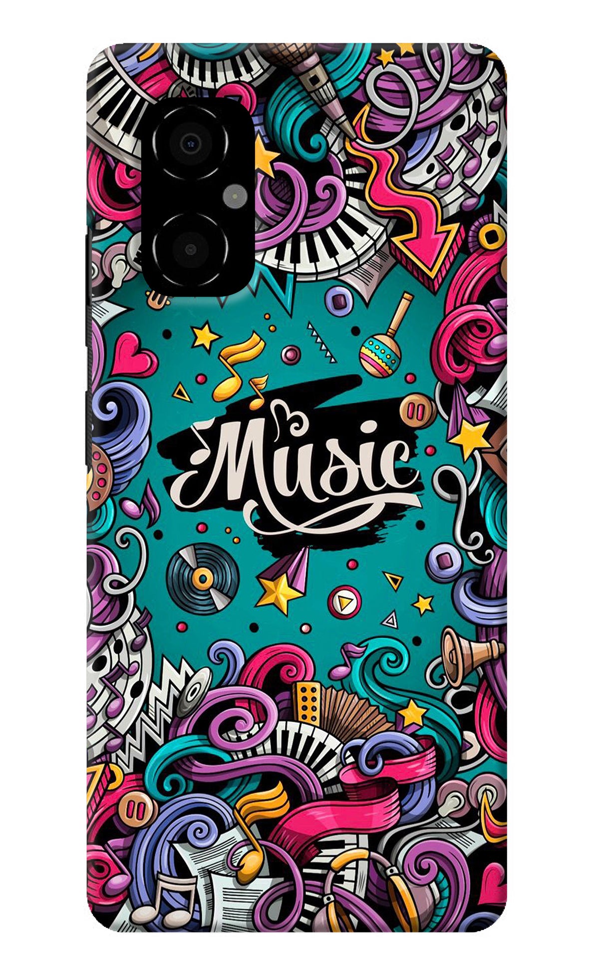 Music Graffiti Poco M4 5G Back Cover