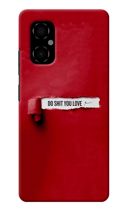 Do Shit You Love Poco M4 5G Back Cover