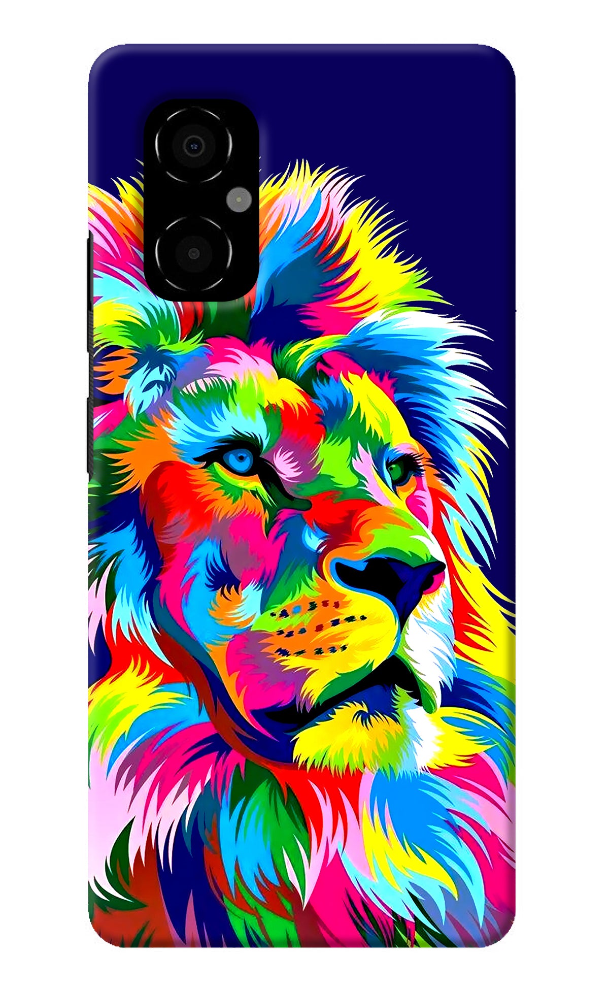 Vector Art Lion Poco M4 5G Back Cover