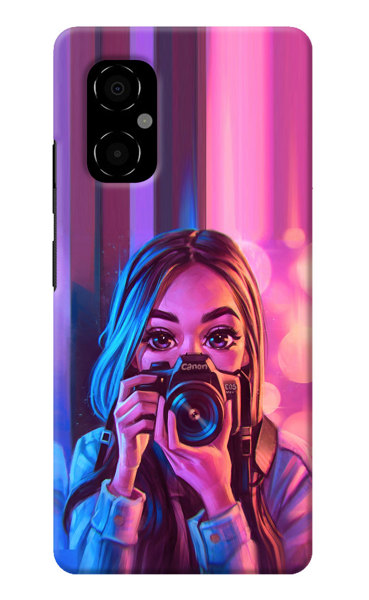 Girl Photographer Poco M4 5G Back Cover