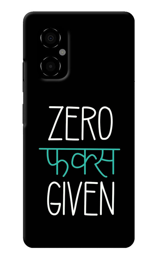 Zero Fucks Given Poco M4 5G Back Cover